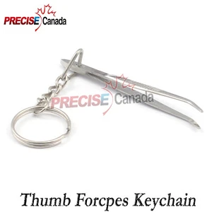 Thumb Forceps, curved keychain, stainless steel - Picture 1 of 2