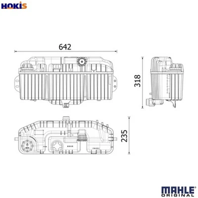 EXPANSION TANK COOLANT CRT 265 000P FOR MERCEDES-BENZ ACTROS/MP4/MP5 15.6L 6cyl - Image 1 of 4