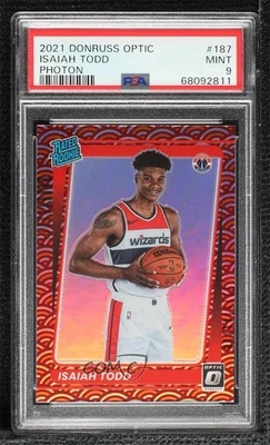 2021-22 Panini Donruss Optic Rated Photon Prizm Isaiah Todd PSA 9 MINT Rookie RC - Image 1 of 2