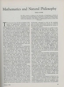 1956 PHYSICIST NIELS BOHR "MATHEMATICS & NATURAL PHILOSOPHY", Scientific Monthly - Picture 1 of 2
