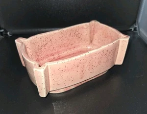 Fioriera vintage UPCO smalto rosa 296-6 USA rettangolare 6" portasapone - Foto 1 di 6