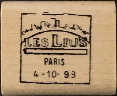 Inkadinkado Dawn Houser Les Lius Paris Hotel Luggage Stamp Rubber Stamp - Image 1 of 3