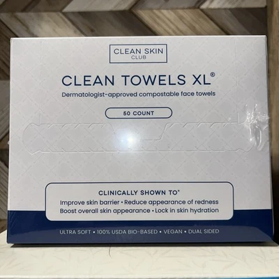 Полотенца для лица Clean Skin Club Clean Towels XL 100% на биологической основе одноразовые  - Изображение 1 из 4