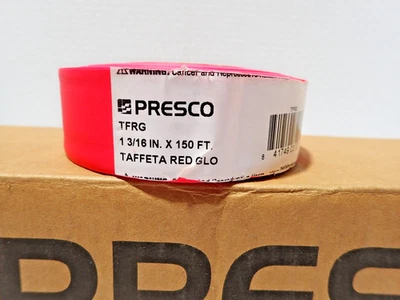Presco Taffeta Red Glo Roll Flagging Tape: 1-3/16 in. x 150 ft. FREE SHIPPING! - Image 1 of 3