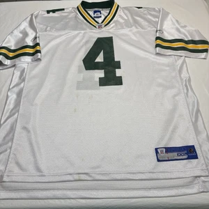 Camiseta para hombre Reebok NFL Green Bay Packers Brett Favre #4 2XL manchada - Imagen 1 de 11