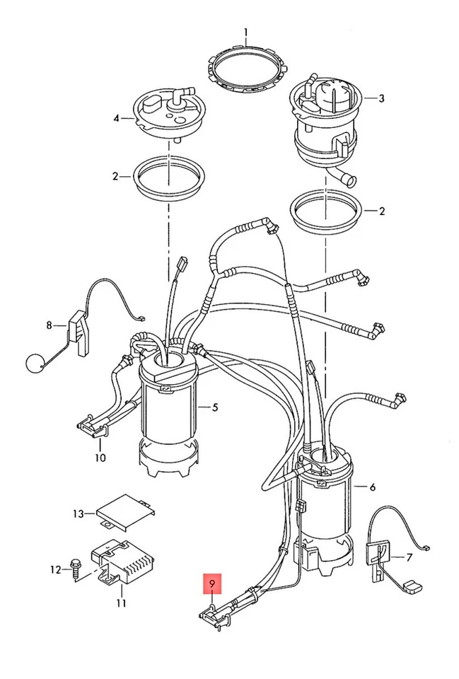 Bomba de chorro de succión genuina VW AUDI Touareg Q7 7L6 7LA 4LB 7L6919715B Foto 1 de 1