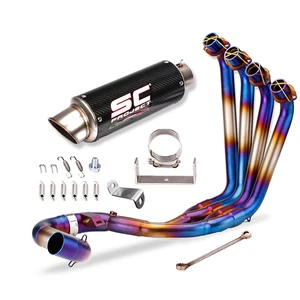 Silenciador de tubo de cabezal sistema de escape deslizante 51 mm para Honda CBR650R/F 2014-2023 - Imagen 1 de 9