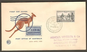 1959 4d Blue Centenary of Post Office Australia WCS FDC to AWCO Stamp Dealer - Picture 1 of 1