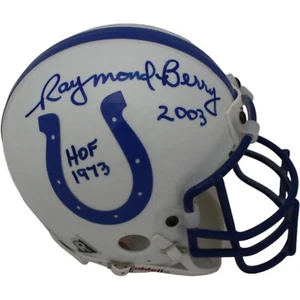 Raymond Berry Signed Colts VSR4 Authentic Mini Helmet HOF BAS 44724 - Picture 1 of 4