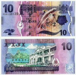 Billete de papel moneda de 10 dólares FIJI ND (2012) UNC P-116 - Imagen 1 de 2