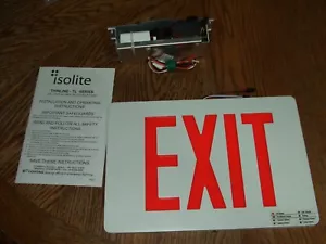 ISOLITE TL SERIES THIN-LINE RECESSED CEILING LED EXIT SIGN, DIE-CAST - Picture 1 of 5