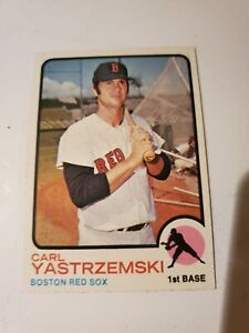1973 Topps Baseball Card #245 Featuring Carl Yastrzemski Red Sox HOF. VG
