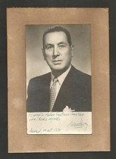 Real Photo On Cardboard Juan Domingo Peron 1971 Original Signed