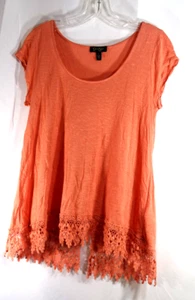 Jessica Simpson Top Blouse Women's Large Short Sleeve - Picture 1 of 3