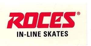 ROCES IN-LINE SKATES HUGE 9.75" x 4.5" RED & BLACK PRINT ON CLEAR STICKER/DECAL! - Picture 1 of 3