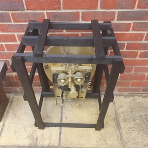 Unique Robot Head Recycled Metal satellite parts artist painted gold large screw - Picture 1 of 8