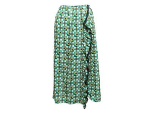 Green & Multicolor Prada Geometric Floral Print Skirt Size US S - Picture 1 of 4