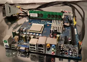 Acer Aspire X1300 Motherboard w/ Athlon X2 2.40GHz CPU 3GB RAM DA061/078L Card - Picture 1 of 6