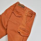 Hugo Boss Damenhose orange schmale Passform Cargo dünne Lajanny Jeans Hose W29 L32