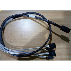 For AMPHENOL MINISAS HD SFF-8643 TO 4 SATA Cable 90cm 12Gb SAS3 Cable - Picture 1 of 5