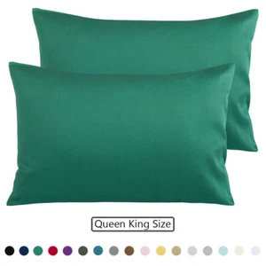 100% Egyptian Cotton Pillowcase Pillow Case Set of 2 Envelope Closure Pillowcase - Picture 1 of 78