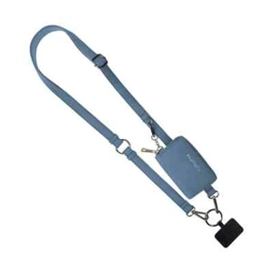 SAVE THE GIRLS RFID CUERO VEGANO AZUL con CORREA PARA TELÉFONO CELULAR BOLSA CLIP & GO - Imagen 1 de 7