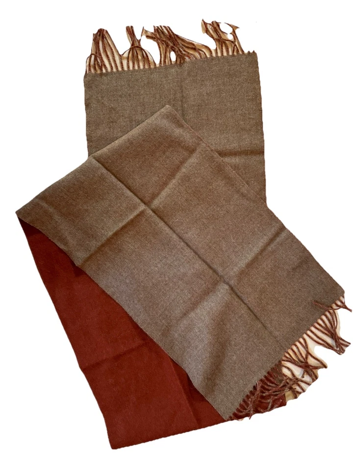 Bufanda de alpaca 100 % bebé Alicia Adams ~ color rojo topo dos tonos 12x32 Foto 1 de 4