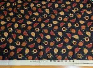 Fall/Harvest Themed Fabric 100 % Cotton Designed by Angela Anderson 30"x42" - Picture 1 of 2