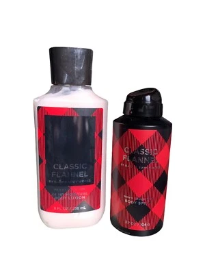 NEW BATH & BODY WORKS CLASSIC FLANNEL BODY SPRAY & Lotion Men's Collection - Image 1 of 2