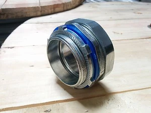 (1 pieza) Conector hermético líquido fundido a presión de zinc recto 2-1/2" conducto hermético a líquido - Imagen 1 de 6