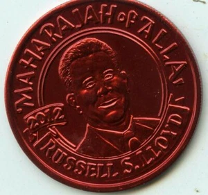 Mardi Gras Doubloon Krewe of Alla 2012 Aluminum Red - Picture 1 of 2