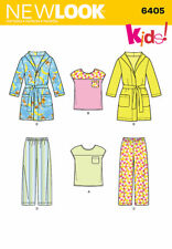  KIDS Pajamas Pattern Tops Pants & Robes Unisex New Look # 6405 UNCUT Sleepwear