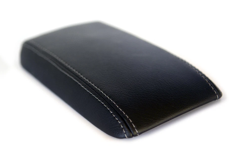 Fits 92-98 Mazda MX-3 Synthetic Leather Armrest Center Console Cover Gray Stitch Foto 1 de 1