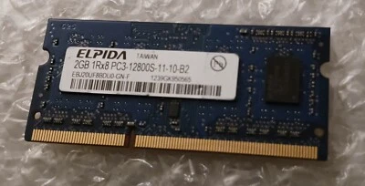 ELPIDA EBJ20UF8BDU0-GN-F PC3-12800S 1600mhz DDR3 204pin Laptop Sodimm Memory - Image 1 of 2