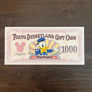 Tokyo Disney Land Donald 1000yen Dollar Card Gift Card Rare Collectible - Picture 1 of 4