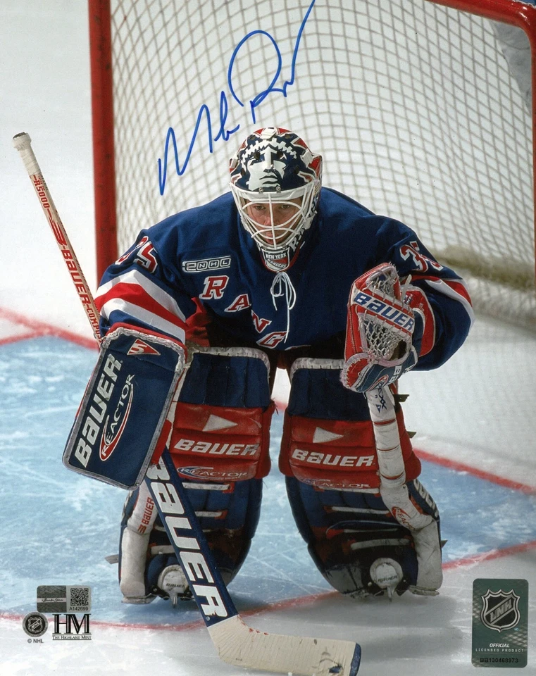Mike Richter autographed signed 8x10 photo NHL New York Rangers PSA COA - Image 1 of 2