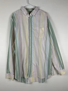 Gap Uomo XL Alto Bottone Down Multicolore Righe Pastello - Foto 1 di 6