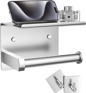 Toilet Paper Holder Paper Holder with Mobile Storage Bathroom Storage Shelf - Picture 1 of 19