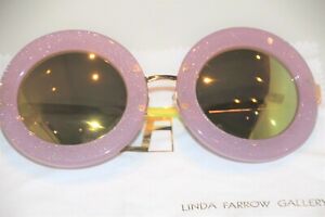 LINDA FARROW MARKUS LUPFER Round Lilac Lime Mirror ML6 Sunglasses JAPAN