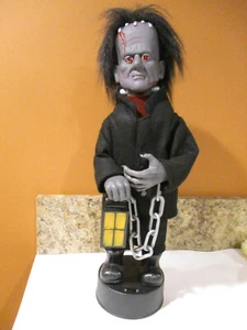 Vintage 1986 Halloween Animated "Frankenstein " Sound Moves Lighted Eyes Video - Picture 1 of 8