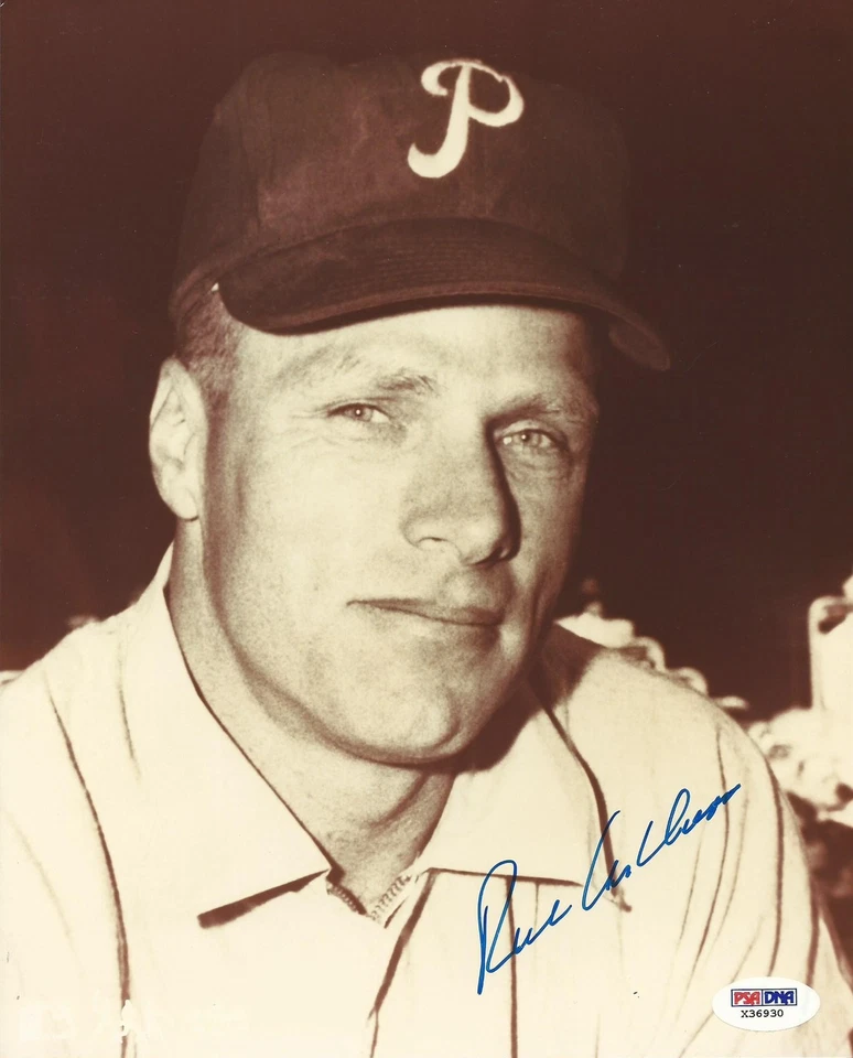 Richie Ashburn Signed Phillies Baseball 8x10 Photo PSA/DNA COA Picture Autograph - Image 1 of 1