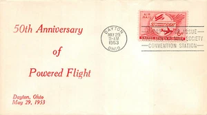C47 6c Powered Flight unlisted, Chambers cachet in red  [104497] - Picture 1 of 1