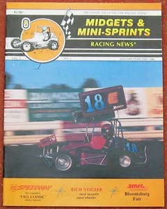 1986 MIDGETS AND MINI SPRINTS RACING NEWS MAGAZINE - Picture 1 of 2