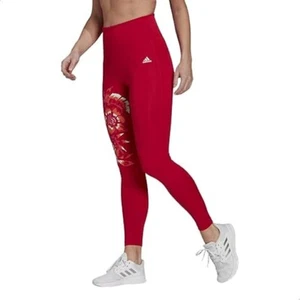 ADIDAS Womens Red Farm FB Tight Training Leggings Size Small BNWT - Picture 1 of 5