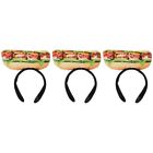 3 PCS Sandwich Headband Photo Prop Vegetable Hair Accessories