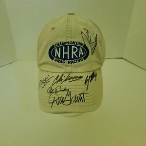Signed NHRA Drag Racing Championship Hat Wearing - Picture 1 of 12