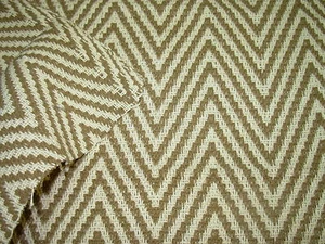 9 YDS~RAFIA CHEVRON ZIG ZAG WOVEN UPHOLSTERY FABRIC FOR LESS - Picture 1 of 3