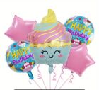 Cupcake Balloon Bouquet Stars Pastels Blue & Pink