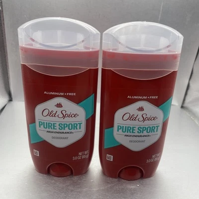 Old Spice Pure Desodorante Deportivo Alta Resistencia Aluminio Libre 3 OZ PAQUETE DE 2 Foto 1 de 4