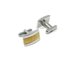 Men's Cufflinks- Gold Plated and 925 silver - Gift For Him - Picture 1 of 5